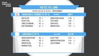 Houghton amp Thurnby CC 1st XI v Langtons CC 1st XI [upl. by Post893]