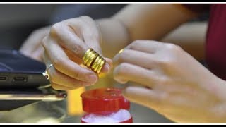 The process of making a 24k gold ring manually [upl. by Anoy]