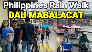 Philippines Rainy Walk  Streets amp Food Market of DAU MABALACAT PAMPANGA on Rainy Day [upl. by Bitthia817]