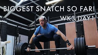 Biggest Snatch So Far Olympic Weightlifting Cycle Week 3 [upl. by Hirasuna202]