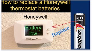 How to replace a Honeywell thermostat batteries [upl. by Nnaaras794]