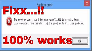 How to Fix MSVCP71dll Missing \u00100 Working  Windows 1087 2017 Tutorial [upl. by Reginald314]