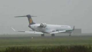 Landing Lufthansa CRJ900 schiphol polderbaan [upl. by Packton989]