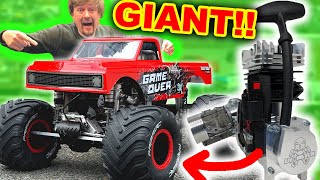 Worlds Biggest RC Car gets GIANT Engine 5x power [upl. by Seen]