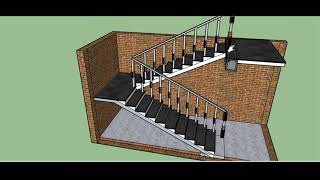 Planning and Drawing of a DogLegged Stair [upl. by Opaline]