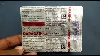 DAPAGAIN10 Tablet  Dapagliflozin Tablets 10 mg  DAPAGAIN 10mg Tablet Uses Side effects benefits [upl. by Nonah513]