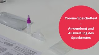 Corona Antigen Speicheltest Anleitung zur richtigen Anwendung amp Auswertung des Spucktest  COVID19 [upl. by Nofets453]