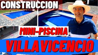 Construcción Minipiscina para Patios Pequeños 🐴 VILLAVICENCIO 👉 NUEVO Concepto💙 Piscina Pequeña [upl. by Ozen]