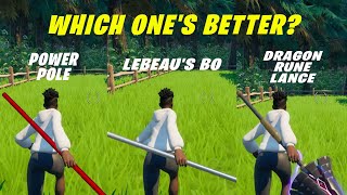 Lebeaus Bo Power Pole amp Dragon Rune Lance COMPARISON [upl. by Bbor770]