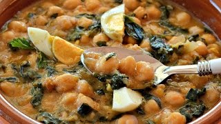 Potaje de Garbanzos con Espinacas y Picada de Almendras [upl. by Ika]