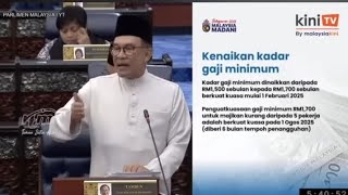 The national minimum wage will be increased from RM1500 to RM1700 beginning February next year [upl. by Rafiq]