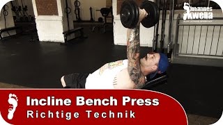 Incline Dumbbell Bench Press  richtige Technik mit Kurzhanteln schräg [upl. by Shelburne962]