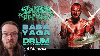 THIS DUDE IS A BEAST  Slaughter To Prevail  Baba Yaga Drum Playthrough REACTION [upl. by Wj998]