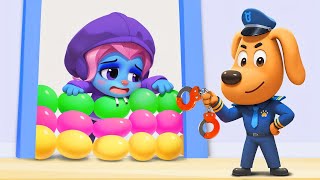 Police Chase  Obstacle Run  Educational Videos  Kids Cartoons  Sheriff Labrador  BabyBus [upl. by Labotsirhc]