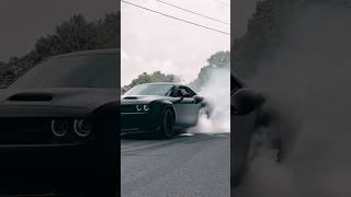 Hellcat Does Massive Burnout Leaving Car Show [upl. by Ddarb]