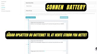 Sonnen Battery  Sådan styrer du dit batteri  Batteriet henter strøm fra nettet [upl. by Derdle]