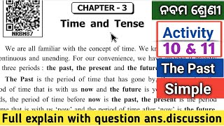 Time and Tense Class 9 English grammar chapter 3 activity 10 to 11 full discussion by Anindita mam [upl. by Nnaul978]