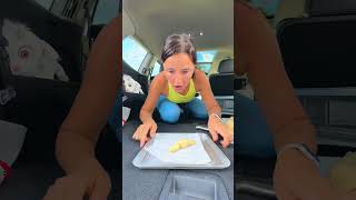 She MADE CROISSANT in the CAR 😳🥐🤣 shorts khamitovy martaandrustam [upl. by Nnylak]