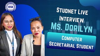 Student Live Interview Ms Dorilyn  Computer Secretarial Student  ICSA International [upl. by Newbill]