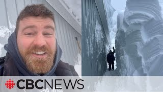 Cape Bretons epic snowfall seen in couples viral photo [upl. by Zusman128]