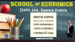 Partita Doppia Mastri di conto composizione Stato Patrimoniale e Conto Economico contabilità COGE [upl. by Inigo548]