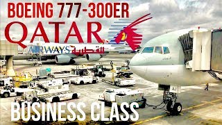 Qatar Airways Business Class Boeing 777300ER Doha to Johannesburg [upl. by Atilrep]