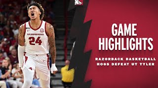 Highlights Hogs Defeat UT Tyler  RAZORBACK BASKETBALL [upl. by Lothario]