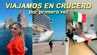 VIAJAMOS EN CRUCERO A ITALIA por primera vez Room Tour del barco nuestro día en CAPRI [upl. by Lleroj]