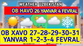 Uzbekistan Ob havo Tashkent Yanvar oyi weather uzbekistan tashkent [upl. by Eillim]