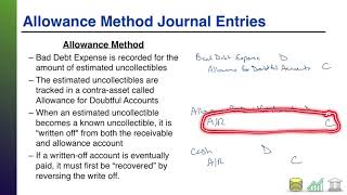 Accounting for Bad Debts Allowance Method [upl. by Cassidy]