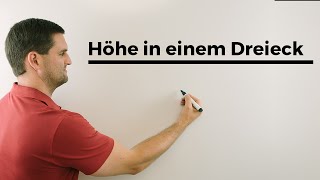 Höhe in einem Dreieck  Mathe by Daniel Jung [upl. by Nesyt]