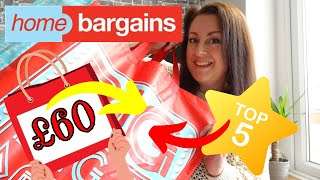 Home Bargains TOP 5 BUYS amp £60 HAUL [upl. by Hgielrahc826]