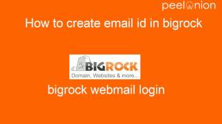 How to create email id in bigrock Bigrock webmail login [upl. by Kenric399]