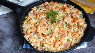 Arroz 3 delicias como PLATO ÚNICO Fácil rápido y riquísimo [upl. by Rola]