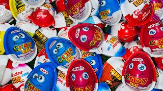 ASMR Crazy Egg Opening  231 yummykinder kinder kinderjoy satisfying kindersurprise chocolate [upl. by Ranger]