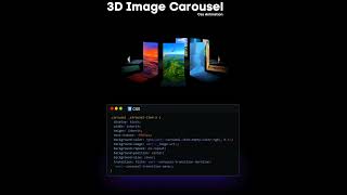 3D Image Carousel 💡coding programming image carousel css webdesign webdevelopment [upl. by Lew]