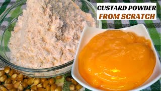 QUICK AND EASY CUSTARD POWDER FROM SCRATCH AND PREPARATIONRECIPE [upl. by Warder]