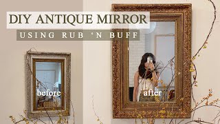 DIY Antique Gold Mirror Using Rub n Buff [upl. by Finbur901]