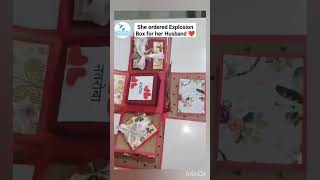 2 layer Explosion Box 🎁giftideas explore explosionbox viral shortsviral couple [upl. by Timi]