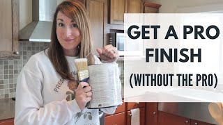 Painting Cabinets With a Pro Finish WITHOUT a Sprayer  How to Paint Kitchen Cabinets DIY Style [upl. by Marta]