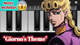 ⚪ Giornos Theme Piano Tutorial  Perfect Piano Notas  Midi GRATIS [upl. by Eugaet254]