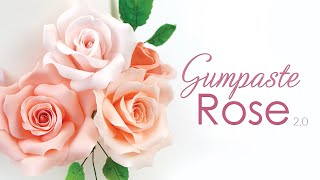 Gumpaste Rose Tutorial  Sugar Flowers [upl. by Ahtilat]