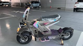 Electric Scooter WEPED Cyberfold Dark Knight 72V 60a Receive Video [upl. by Benyamin6]