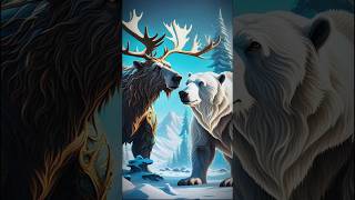 Moose vs Bear who wins 🫎 🐻‍❄️ [upl. by Omocaig494]