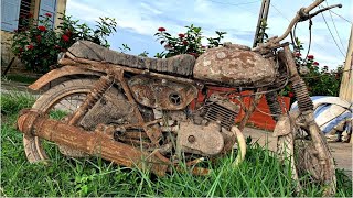 Rebuild antique Minsk 125cc 2stroke motorcycle Restoration of Aist 125 1983s [upl. by Annabela]