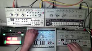 TB303  TB3  x0xb0x  Devilfish  TR606  Acid dub jam [upl. by Herzig987]