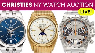 Christies New York Watch Auction features ROLEX STELLINE amp LBJ Tiffany Patek Philippe [upl. by Barbra528]