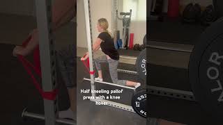 Half kneeling pallof press with a knee hover [upl. by Clerk617]