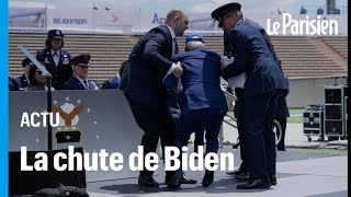 ÉtatsUnis  Joe Biden chute violemment lors d’une cérémonie [upl. by Lindley]