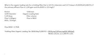 Trickling Filter Organic Loading Rate [upl. by Anij]